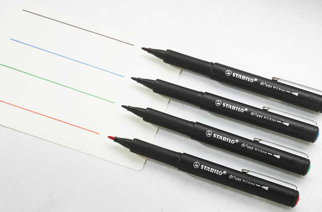 Fineliner STABILO dr!ver medium zwart