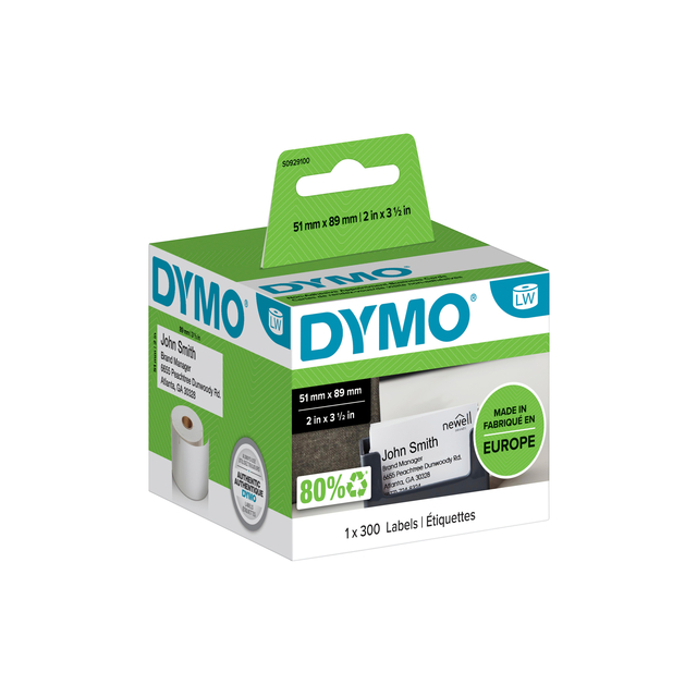 Etiket Dymo LabelWriter visitekaart 51x89mm 1 rol á 300 stuks wi