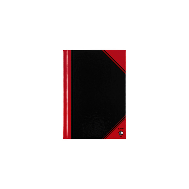 Landré A6 china hard cover exercise book, ruled, 192 pages, black/re