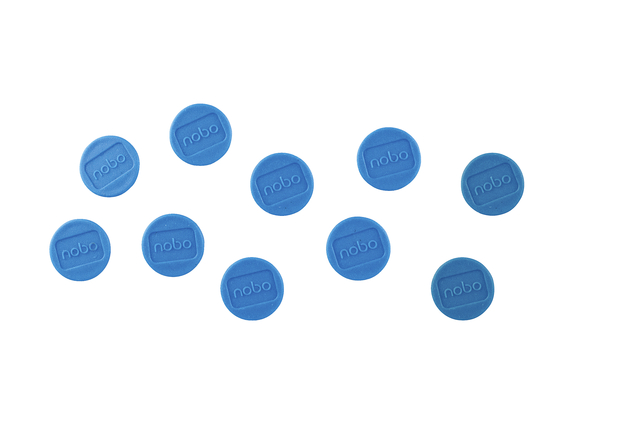Magneet Nobo 13mm blauw 10 stuks