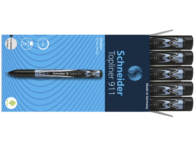 Fineliner Schneider Topliner 911 0.4mm zwart