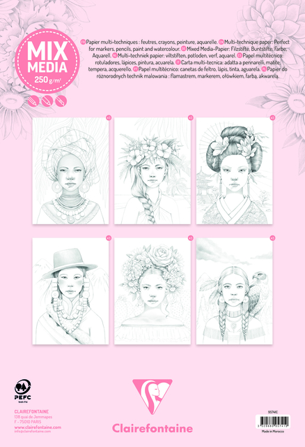Kleurboek Clairefontaine Odelia A4 Vrouwen