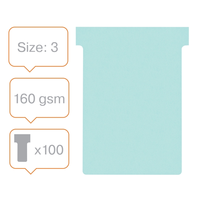 Nobo Tcards A8L/Blue 2003006 Pk100