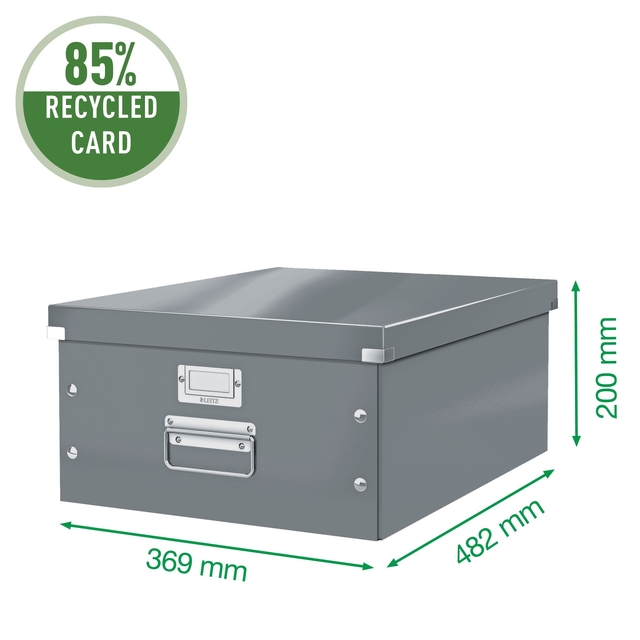 Storage Box Leitz Click & Store WOW Large 369x200x482mm black