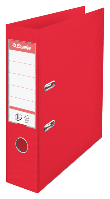 Lever Arch File Esselte No.1 VIVIDA 75mm PP A4 red