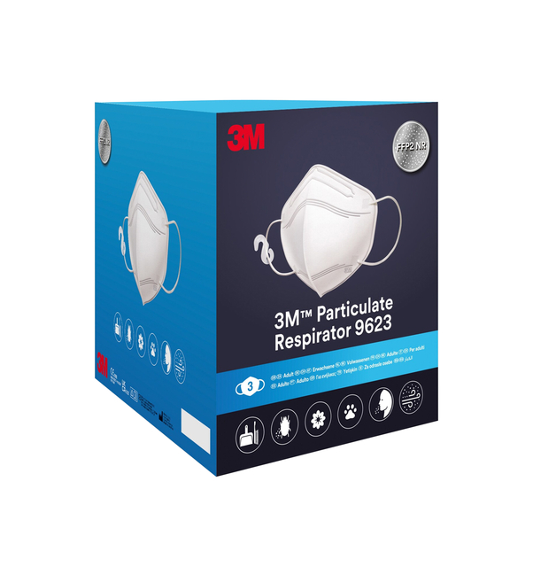 Dust mask 3M Aura FFP2 KN95 without valve 3 pieces disposable