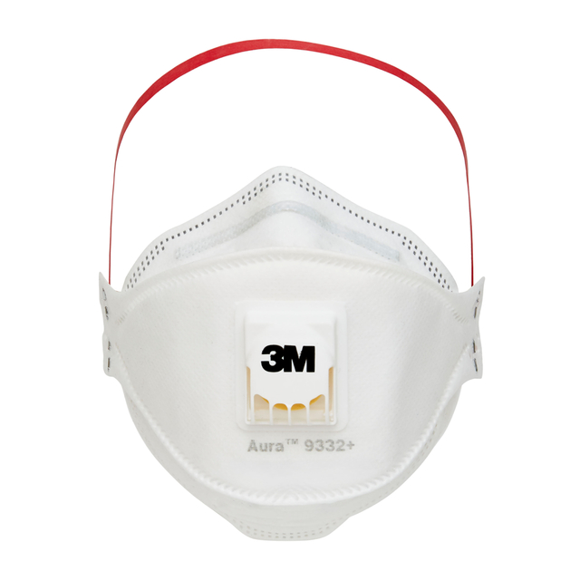 Stofmasker 3M Aura Comfort Cool Flow 9332 FFP3 met ventiel 5 stuks