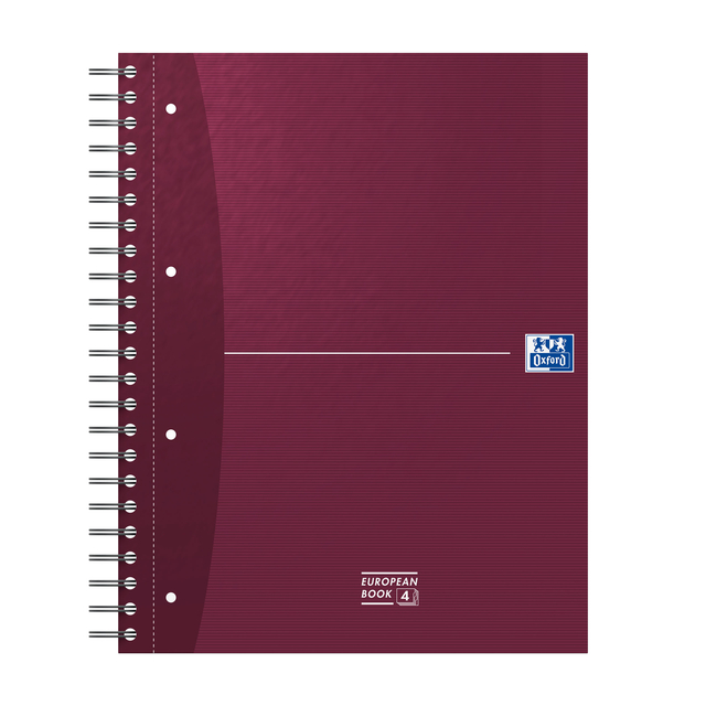 Collegeblok Oxford Office Essentials Europeanbook A4+ 4-gaats 120 pagina's assorti