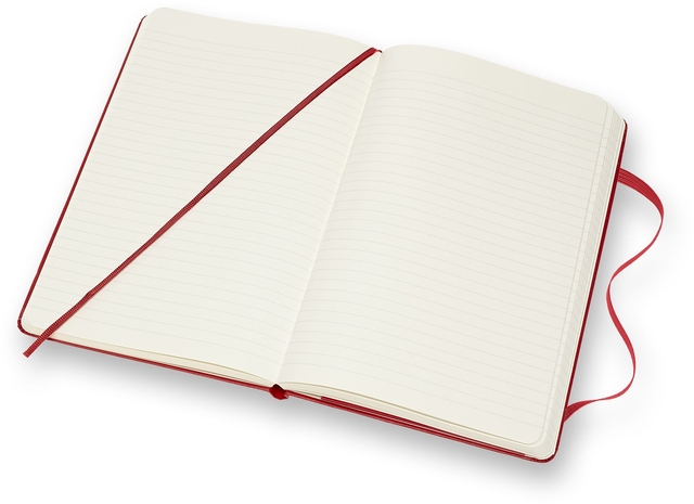 Notitieboek Moleskine large 130x210mm lijn hard cover  rood