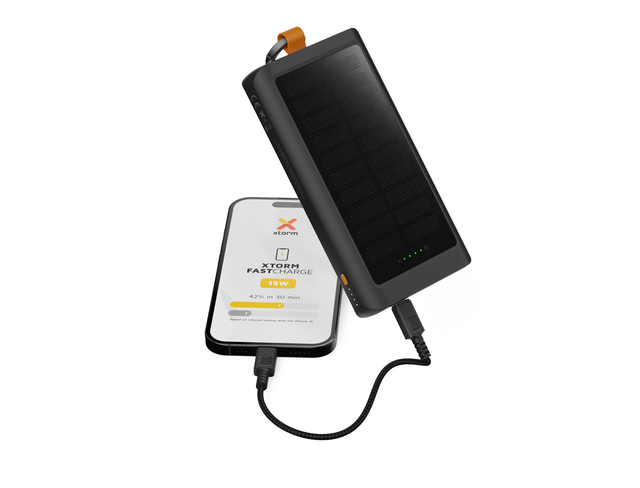 Powerbank Xtorm Solar and Light 10.000 zwart