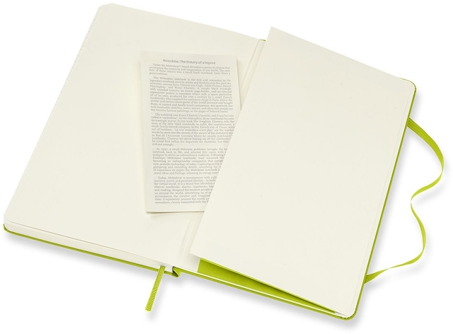 Notitieboek Moleskine large 130x210mm lijn hard cover lemon green