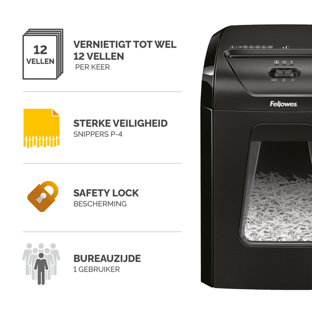 Papiervernietiger Fellowes Powershred 12C 4x40mm