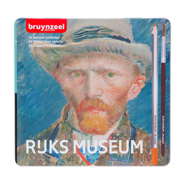 Kleurpotloden Bruynzeel aquarel  Van Gogh blik à 24 stuks assort