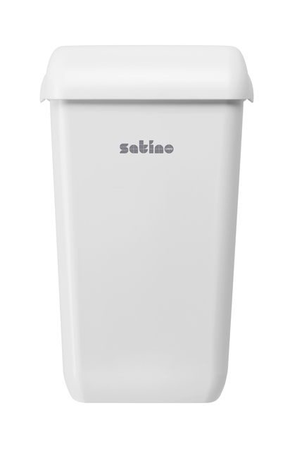 Afvalbak Satino open inworp 23 liter wit 332580