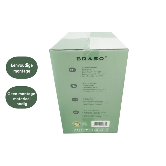 Tafelventilator BRASQ F400 Ø 30cm wit