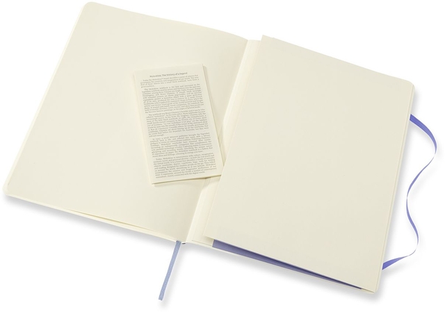 Notitieboek Moleskine XL 190x250mm blanco soft cover hydrangea blue
