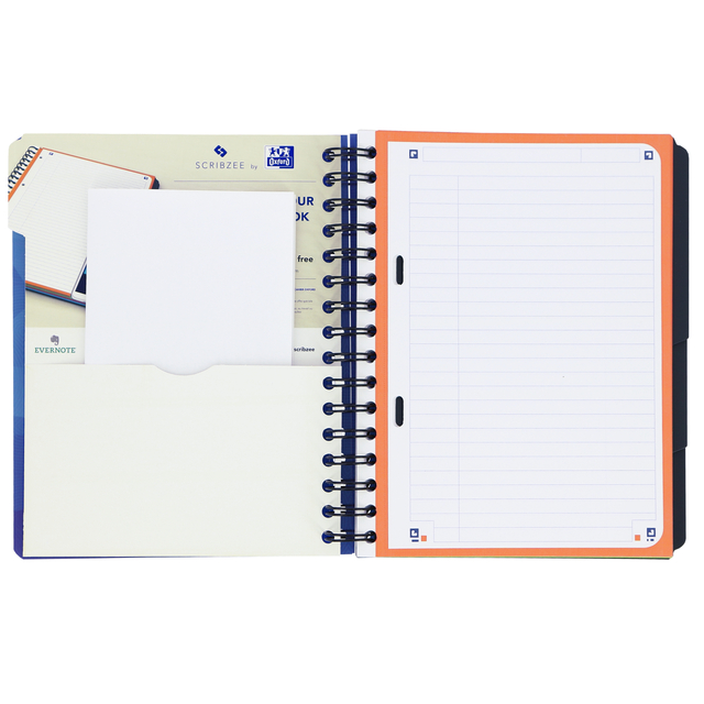 Oxford School A5+ Polypropylene Cover Twin Wire 6 Holes Projectbook Ruled 240 Pages Blue Scribzee® Compatibl