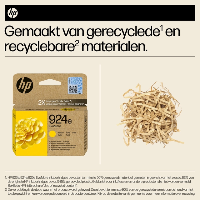 Inktcartridge HP 4K0U9NE 924E Evomore geel