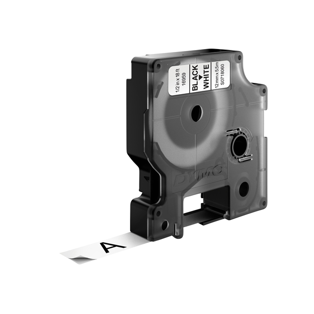 Dymo Polyperm Tape BK/Wht 12 S0718060