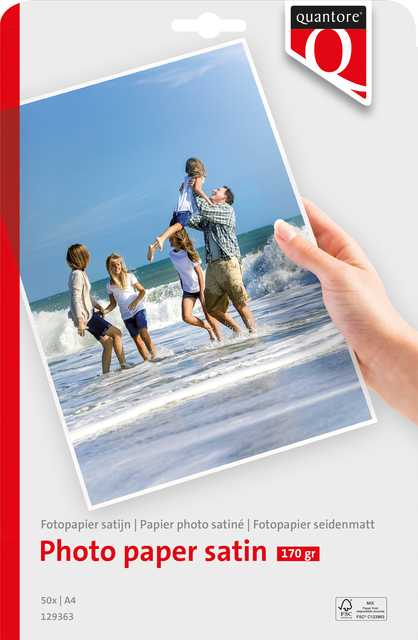 Photo paper Quantore A4 170gr satin 50 sheets