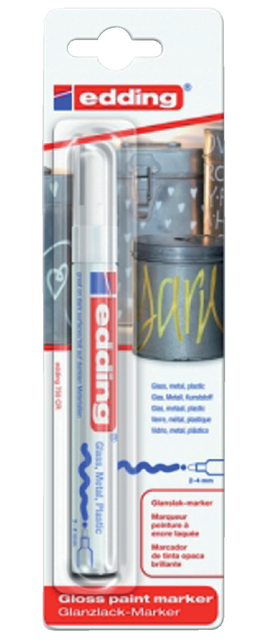 edding 750 gloss paint marker blister of 1 white