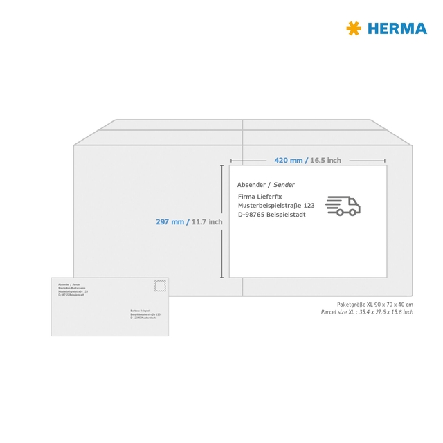 Etiket HERMA 8692 A3 420x297mm 100 stuks