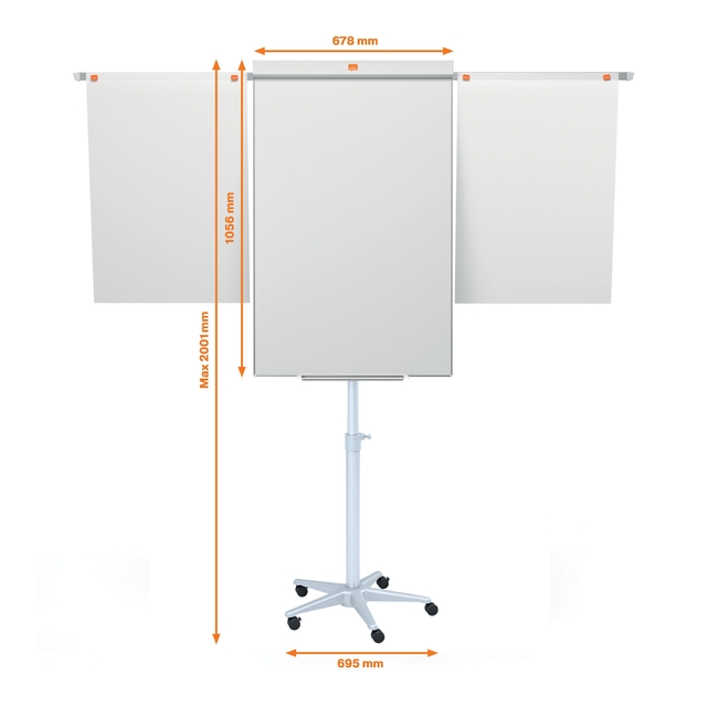 Flipchart easel Nobo Impression Pro mobile steel with extendable arms