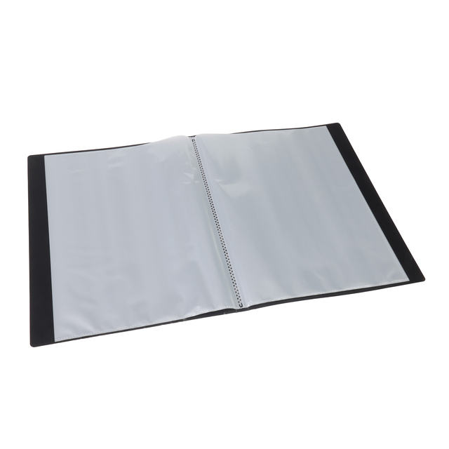Frontview display book OPUS 2 20 Pockets, black