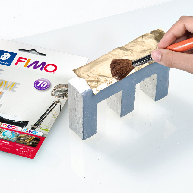 Bladmetaal Staedtler Fimo 8781 14x14cm goud 10 vel