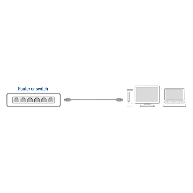 Kabel ACT CAT6 Network koper 2 meter zwart