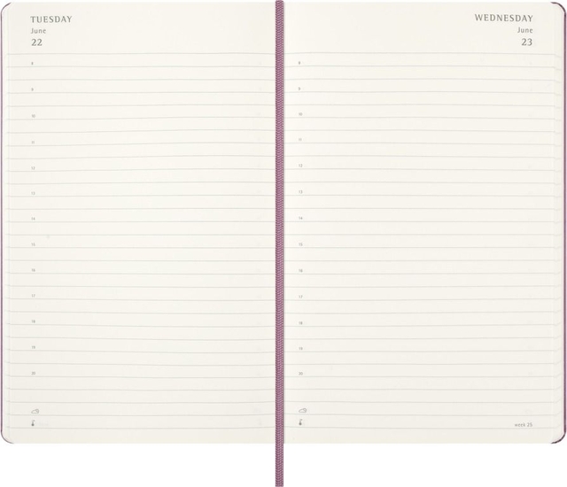 Agenda 2027 Moleskine 12M Planner Daily 1dag/1pagina large hc majestic pink