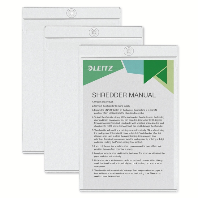 Insteekmap U-model Leitz Premium met ophangoog 0.20mm PVC A5 transparant 50 stuks