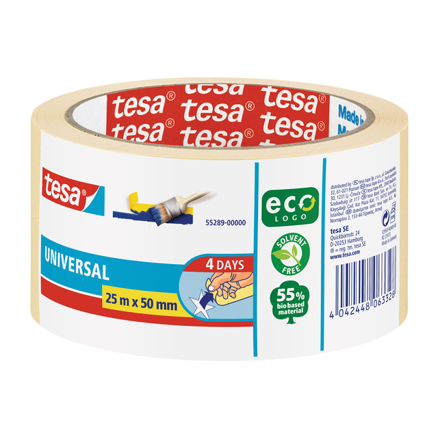 Afplaktape tesa®  Economy 50mmx25m beig