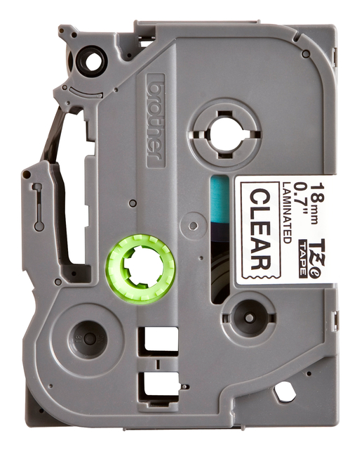 Labeltape Brother P-touch TZe-141 standaard 18mm zwart op transparant