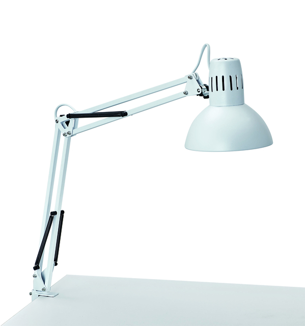 Bureaulamp MAUL Study tafelklem excl.LED lamp E27 wit