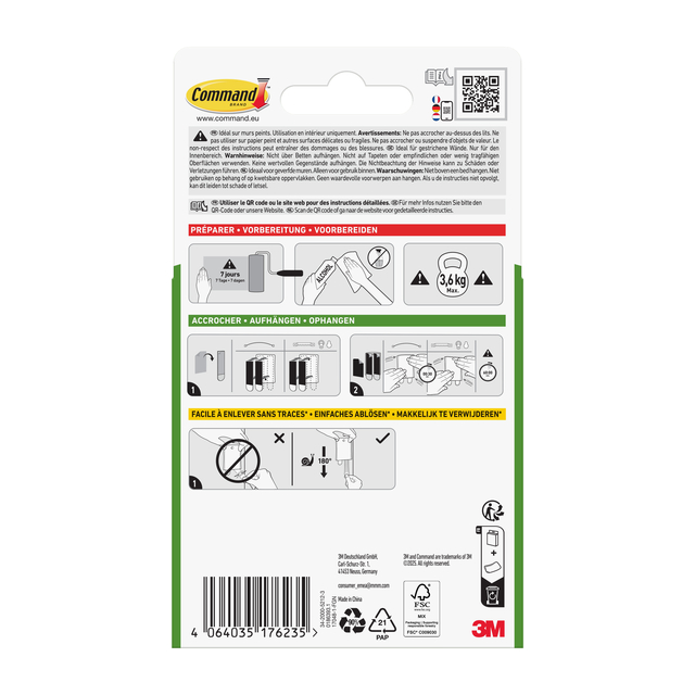 Adhesive nail Command incl mounting strip