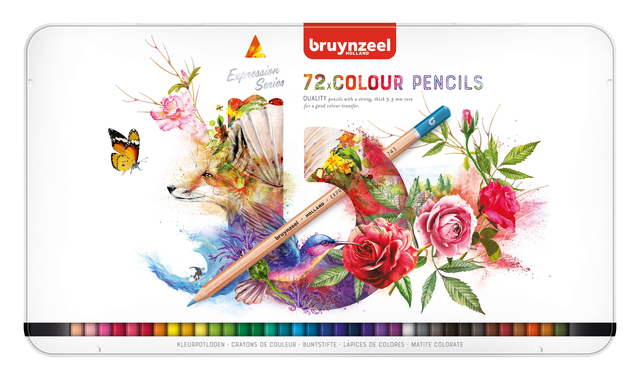 Kleurpotloden Bruynzeel Expression colour blik à 72 stuks assort