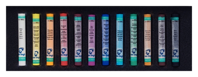 Pastelkrijt Talens Van Gogh zacht assorti doos à 12 stuks