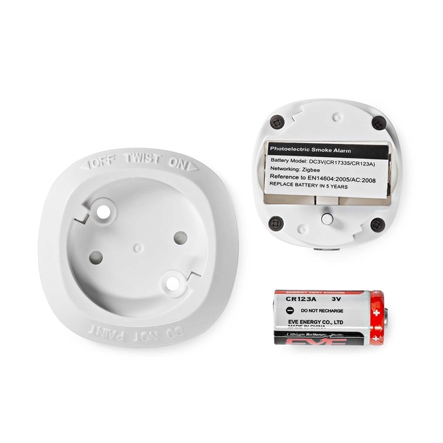 Rookmelder Nedis Smartlife Zigbee 3.0 Wifi 10 jaar sensor wit