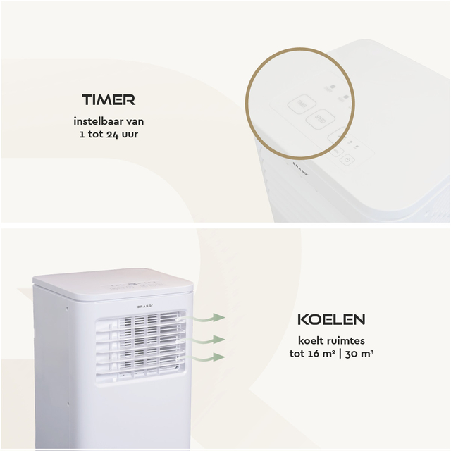 Airconditioning BRASQ MAC9000 9000 BTU wit