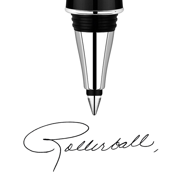 Rollerpenvulling Parker Quink medium zwart blister à 2 stuk