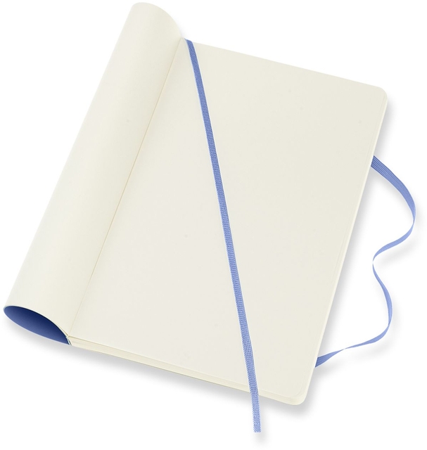 Notitieboek Moleskine large 130x210mm blanco soft cover hydrangea blue