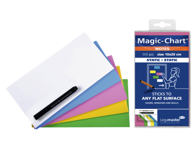 Legamaster Magic-Chart notes 10x20cm assorted 500pcs