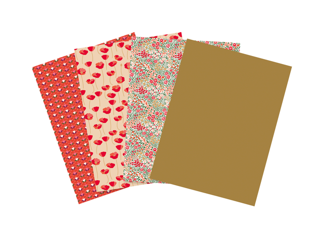 Hobbypapier Décopatch 30x40cm set à 4 vel thema Love is in the Mead