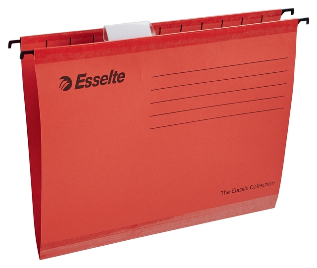 Reinforced Suspension File Esselte Classic A4 V-bottom red