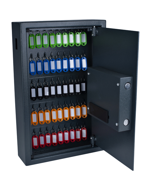 Key cabinet Pavo high security with fingerprint lock 50 hooks 550x400x100mm