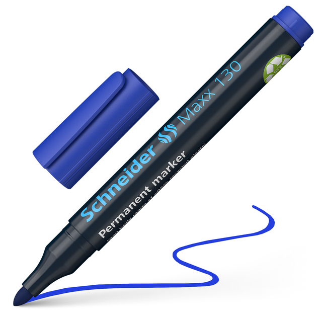 Permanent marker Schneider Maxx 130 rond 1-3mm assorti 4 stuks