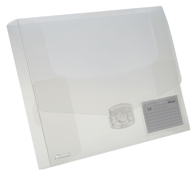 Document Box Rexel Ice A4+ 40mm Spine Clear