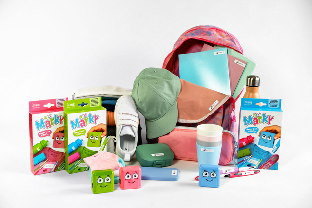 Textielstempel Colop Marky personaliseerbaar roze