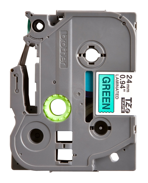 Brother 24mm Gloss Tz BlkOnGreen TZE751